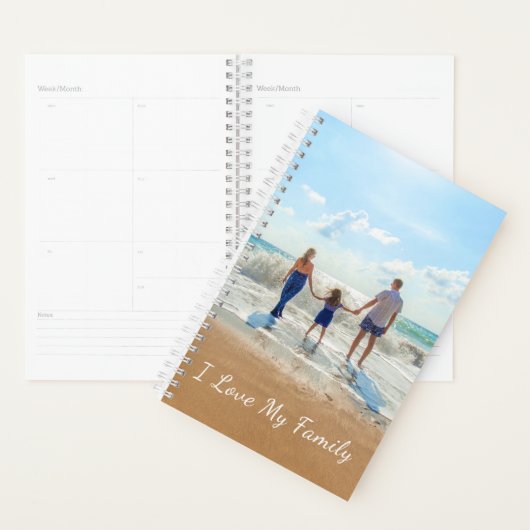 あなたの家族の写真プランナー文字 – 私は私の家族を愛する プランナー手帳 (ディスプレー)