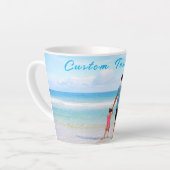 あなたの家族の写真文字ラテマグとカスタム文字 カフェラテマグ (左アングル)