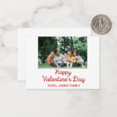 あなたの家族の名前と家族の写真 ノートカード (正面/裏面インサイチュ)