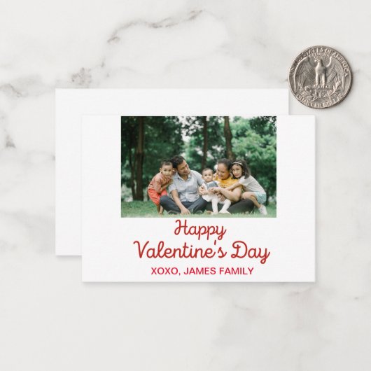 あなたの家族の名前と家族の写真 ノートカード (正面/裏面インサイチュ)