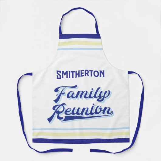 あなたの家族の名前のモノグラムの懇親会 エプロン (正面)