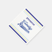 あなたの家族の名前のモノグラムの懇親会 スタンダードカクテルナプキン (角)