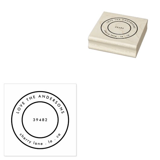 あなたの家族の名前の差出人住所 ラバースタンプ (押印)