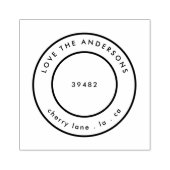 あなたの家族の名前の差出人住所 ラバースタンプ (インプリント)