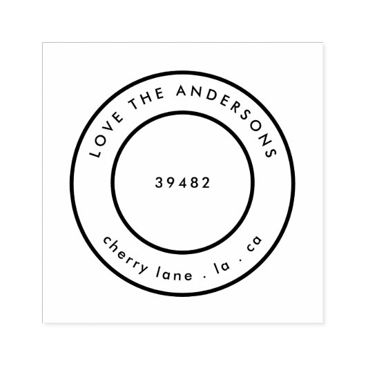 あなたの家族の名前の差出人住所 ラバースタンプ (インプリント)