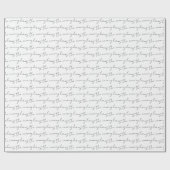 あなたの家族の名前は白黒のすべての場合 ラッピングペーパー (フラット)