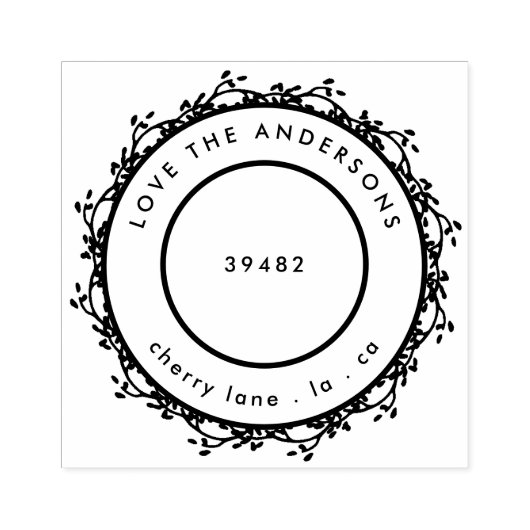 あなたの家族の名前差出人住所クリスマス ラバースタンプ (インプリント)