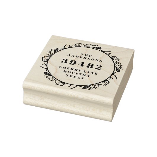 あなたの家族の名前差出人住所リース ラバースタンプ (スタンプ)