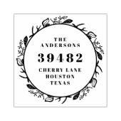 あなたの家族の名前差出人住所リース ラバースタンプ (インプリント)