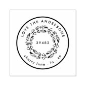 あなたの家族の名前差出人住所リース ラバースタンプ (インプリント)