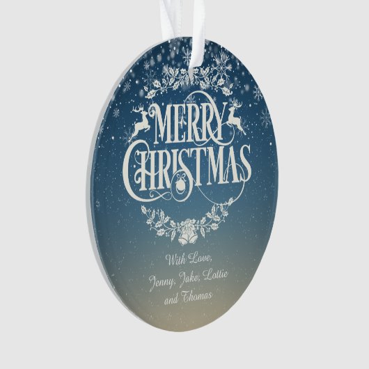 あなたの家族の定義のパーソナライズされたクリスマス オーナメント (正面)