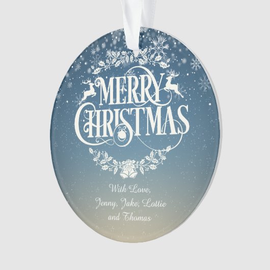 あなたの家族の定義のパーソナライズされたクリスマス オーナメント (正面)