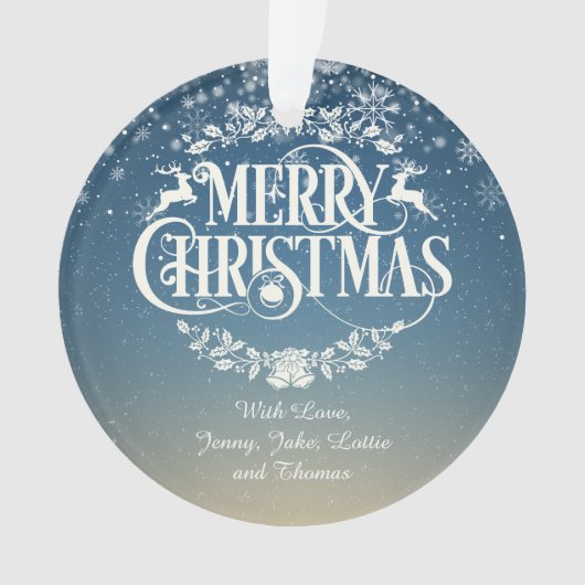 あなたの家族の定義のパーソナライズされたクリスマス オーナメント (正面)