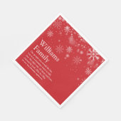 あなたの家族の定義のパーソナライズされたクリスマス スタンダードランチョンナプキン (角)
