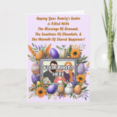 あなたの家族の復活祭が満たされていることを願って写真 カード (正面)