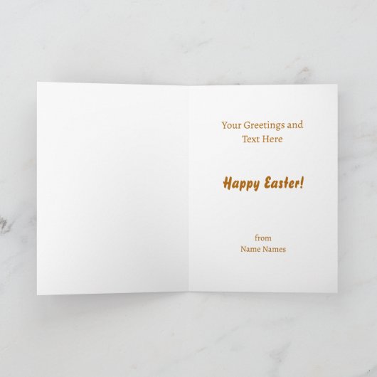 あなたの家族の復活祭が満たされていることを願って写真 カード (内部)