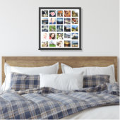 あなたの家族の思い出カスタムの25フォトコラージュ キャンバスプリント (インサイチュ (寝室))