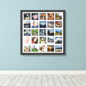 あなたの家族の思い出カスタムの25フォトコラージュ キャンバスプリント (インサイチュ (ウッドフロア))