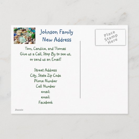 あなたの家族の新しい住所はがき実在の不動産 案内ポストカード (裏面)
