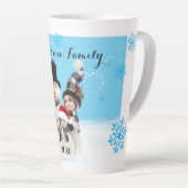 あなたの家族は雪だるま休暇として カフェラテマグ (右アングル)