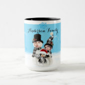 あなたの家族は雪だるま休暇として マグカップ (中央)