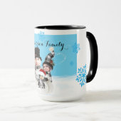 あなたの家族は雪だるま休暇として マグカップ (正面右)