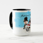 あなたの家族は雪だるま休暇として マグカップ (正面左)