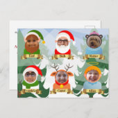 あなたの家族をクリスマスのキャラクターとして面白く撮影しよう シーズンポストカード (正面/裏面)