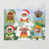 あなたの家族をクリスマスのキャラクターとして面白く撮影しよう シーズンポストカード (正面)