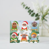 あなたの家族をクリスマスのキャラクターとして面白く撮影しよう シーズンポストカード (スタンド正面)