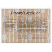 あなたの家族レシピおもしろい器具カスタムガラス カッティングボード (正面)