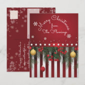 (あなたの家族)からのメリークリスマス ポストカード (正面/裏面)
