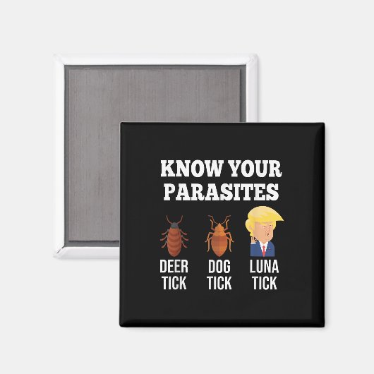 あなたの寄生虫のアンチトランプのおもしろいダニの抵抗を知る マグネット (正面/裏面)