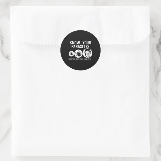 あなたの寄生虫のアンチトランプTシャツを知る ラウンドシール (バッグ)
