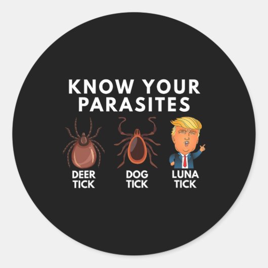 あなたの寄生虫を知る鹿ダニ犬ダニLunaダニ ラウンドシール (正面)