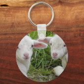 あなたの対の子ヒツジの赤ん坊の動物に考えること キーホルダー (正面)