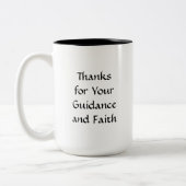 あなたの導感謝してい導と信仰のための素晴らしい指導者 ツートーンマグカップ (左)