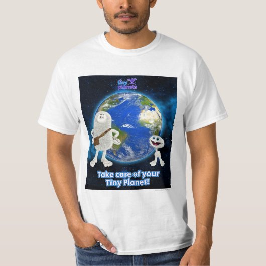 あなたの小さい惑星を大事にして下さい Tシャツ (正面)