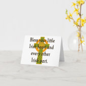 あなたの小さなアイルランドの心に祝福を - アイルランドの名言 カード (黄色い花)