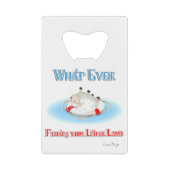 あなたの小さな子羊を浮かべるものは クレジットカード栓抜き (正面)