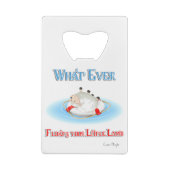 あなたの小さな子羊を浮かべるものは クレジットカード栓抜き (裏面)