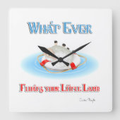 あなたの小さな子羊を浮かべるものは スクエア壁時計 (正面)