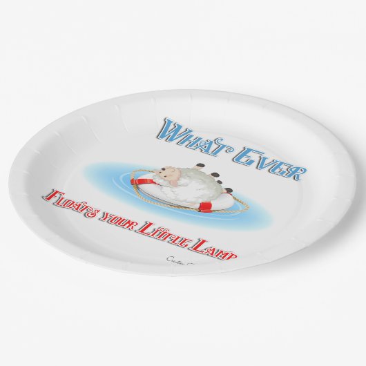 あなたの小さな子羊を浮かべるものは ペーパープレート (アングル)