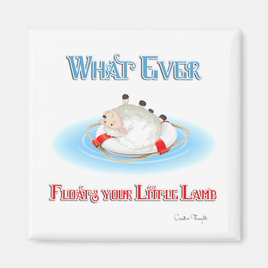 あなたの小さな子羊を浮かべるものは マグネット (正面)