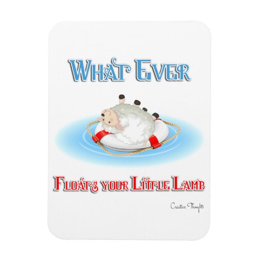 あなたの小さな子羊を浮かべるものは マグネット (縦)