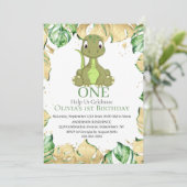 あなたの小さな恐竜への最初の誕生日おめでとう 招待状 (スタンド正面)