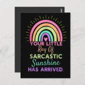 あなたの小さな皮肉な太陽が到着しました ポストカード (正面/裏面)