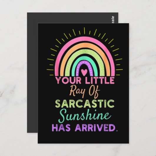 あなたの小さな皮肉の太陽が到着しました ポストカード (正面/裏面)