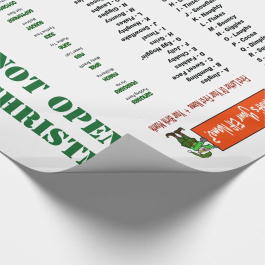 あなたの小妖精や小人の名前は何ですか。 クリスマスのギフト用包装紙 ラッピングペーパー (角)