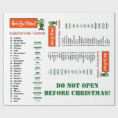 あなたの小妖精や小人の名前は何ですか。 クリスマスのギフト用包装紙 ラッピングペーパー (フラット)